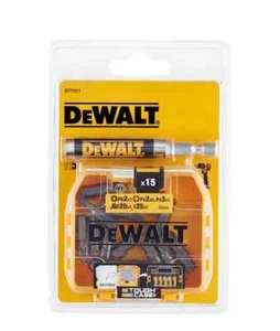 Dewalt 15 Piece PH2 PZ2 Pz3 T20 T25 Screwdriver Bits + Magnetic Bit Holder DIY - Picture 1 of 1