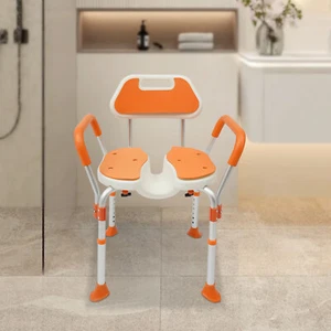Duschstuhl Für Senioren Verstellbarer Rutschfester Duschsitz 125kg Shower Chair - Bild 1 von 17