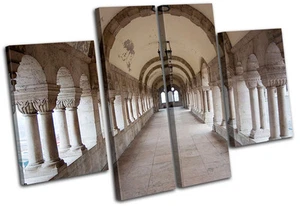 White Arch Corridor Architecture MULTI CANVAS WALL ART Picture Print VA - Picture 1 of 1