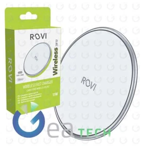 ROVI CARICABATTERIE WIRELESS VELOCE SW10 FAST CHARGER 15W USB-C + CAVO BIANCO - Bild 1 von 2