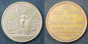 Medaglia - Vittorio Em. - Riunione della Savoia al R. di Sardegna 20 Nov. 1815 - Picture 1 of 1
