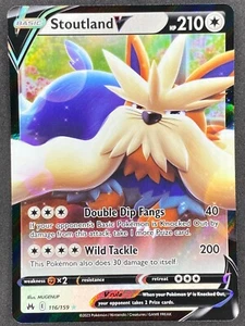 Pokémon Stoutland V 116/159 CRZ Crown Zenith NM - Picture 1 of 2