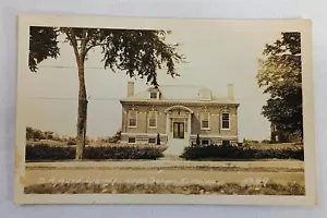 Cartolina fotografica vintage D.A.Hurd Library North Berwick Maine ME RPPC - Foto 1 di 2