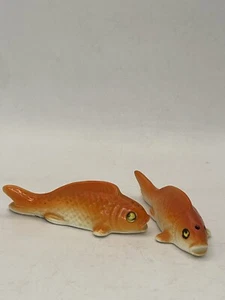 Vintage Japan Orange Koi Fish Salt & Pepper Shakers - Picture 1 of 21