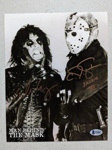 CJ GRAHAM Alice COOPER 2x Signed 8x10 PHOTO Jason Friday the 13th 6 Auto BAS A - Picture 1 of 2