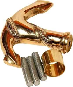 Antique Victorian Brass Anchor Walking Cane – Solid Brass Designer Head Handle - Picture 1 of 4