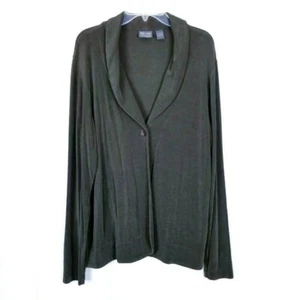 Cardigan Additions By Chico's taglia 1 verde medio con bottoni elasticizzato - Foto 1 di 9