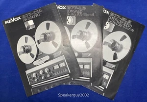 Original Studer Revox B77 Reel to Reel Sales Brochures - Imagen 1 de 1