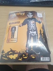 Kids Halloween SKELETON Costume - 1 Piece Set 2-4 Years JUST £6.49 FREE POST - Picture 1 of 12