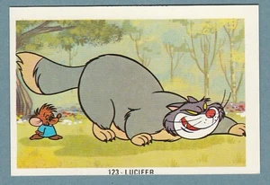 Tarjeta Candelar Fher 1970 España Española Walt Disney #123 Lucifer el Gato Cenicienta - Imagen 1 de 1