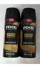 2 Axe Men Fine Fragrance Premium Body Spray Golden Mango, Mandarin + Vetiver 4oz