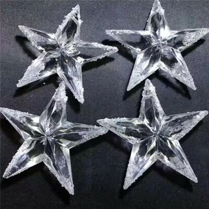 4,5 cm/7 cm Estrella Acrílico Navidad Adornos Festival Árbol de Navidad Colgante Decoración del Hogar - Imagen 1 de 4