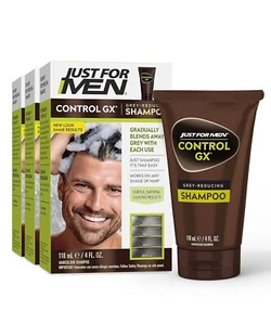 Just For Men Control GX Shampoo Riducente Grigio 4 fl. oz. Confezione da 3. Colore graduale - Foto 1 di 6