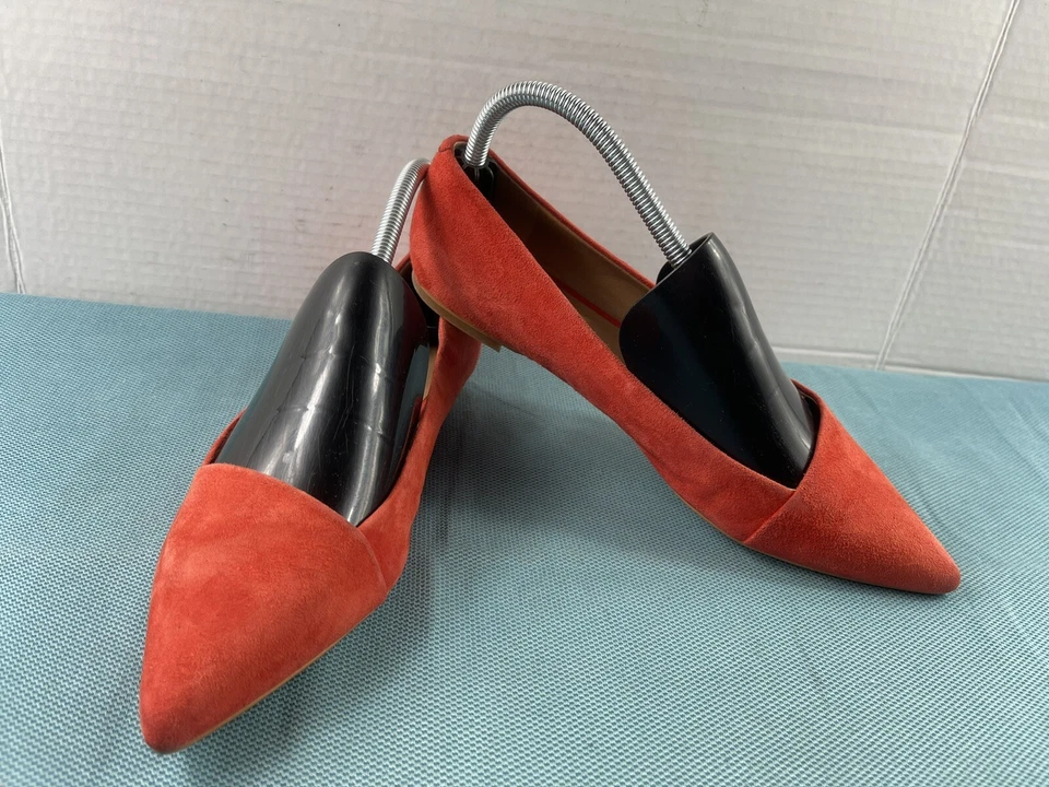 Zapatos planos de ballet Crown vintage para mujer naranja 7,5 M gamuza cuero Noelle Dorsay Foto 1 de 4