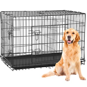 42 Inch Dog Crates for Large Dogs Folding Metal Wire Crates Dog Kennels Pet Dog - Picture 1 of 7