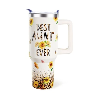 Vaso de tía con mango tía C... Best Aunt Ever Gifts from Niebrhew 40oz - Imagen 1 de 7
