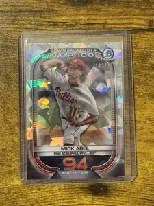 Bowman Scouts Top 100 2021 cromo atómico #BTP-94 MICK ABEL/150 Phillies - Imagen 1 de 3