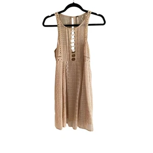 Free People Crochet Mini Dress Size 0 - Picture 1 of 4