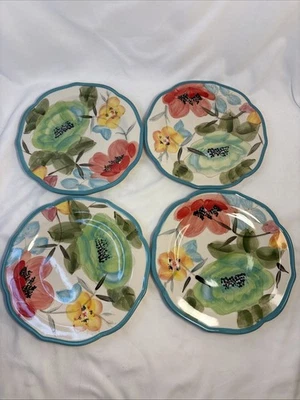 Pioneer Woman ~ VINTAGE BLOOM Salad or Dessert Plates ~ Set of 4 - Image 1 of 4