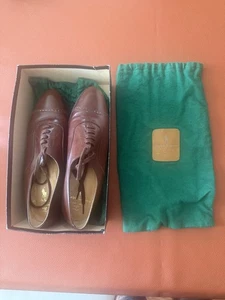 Ralph Lauren Brown Leather Women’s Cap-toe Oxford Shoes Size 7 1/2B - Picture 1 of 10