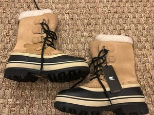 Sorel Caribou Botas Impermeables Buff NL1005-280 Mujer 7 Nieve, Caminata Informal ¡Cálidas! - Imagen 1 de 14