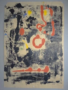 Abstrakte Komposition - Kreise Punkte - signiert Rogler - Handabzug - 1956 - Picture 1 of 2