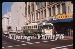 ORIGINAL SLIDE TROLLEY BUS 635 MUNI SFMR SAN FRANCISCO CA 1969 - Picture 1 of 1