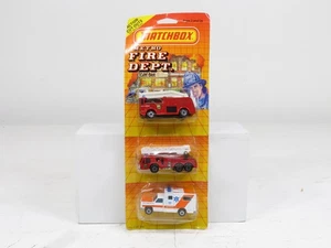 Matchbox 1102/1100 Vintage 1986 Metro Fire Department Gift Set Package NIB 10239 - Picture 1 of 5