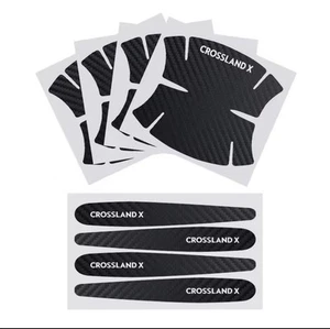 Tira protectora de fibra de carbono con mango de cuenco de coche Vauxhall Crossland X 8 piezas - Imagen 1 de 1