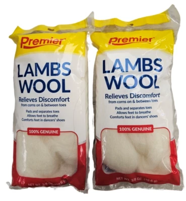 Premier genuine LAMBS WOOL 3.8oz bag ( 2 bags ) - Image 1 of 2