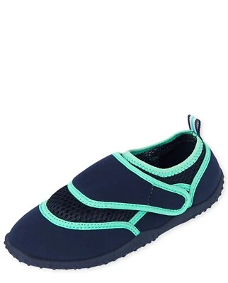 Мальчики воды туфли размер 13-1Y Summer без шнуровки темно-синий с ремнем пляж бассейн ~ новый - Изображение 1 из 4