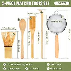 6Pcs Matcha Whisk Set Reusable Matcha Tea Set Japanese Matcha Making Set paodF - Picture 1 of 12