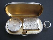 Birmingham 1906 silver combination Sovereign and stamp holder
