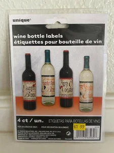 EINZIGARTIGE Weinflaschenetiketten Halloween Party Dekoration Aufkleber 5,5"X4,5" - Bild 1 von 2