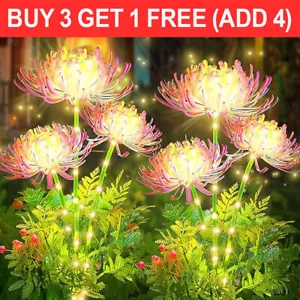 2*Solar LED Power Seashore Flower Stake Lights Outdoor Garden Luminous Lamps - Picture 1 of 16