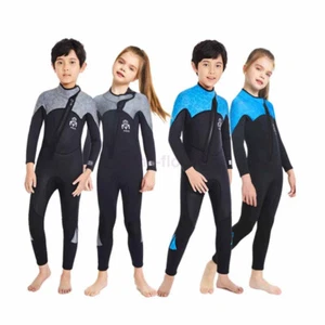 Kids Wetsuit 2.5mm Neoprene Diving Suit For Boys Girls Surfing Scuba Swimwear AU - Picture 1 of 16