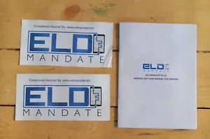 ELD MANDATE Stickers & Manual - Foto 1 di 2
