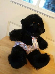RARA FIGURA DE MUÑECA DE FELPA SUAVE NIÑO DE AMÉRICA DÍA DE SAN VALENTÍN GORILA NEGRO JUGUETE - Imagen 1 de 8