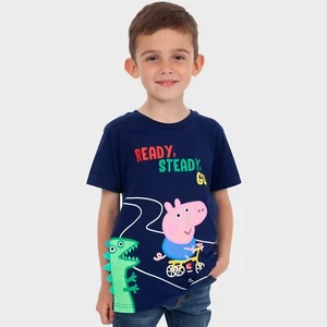 George Pig Dino T-Shirt Kids Boys 18 24 Months 2 3 4 5 6 7 8 Years Top T-Shirt - Picture 1 of 7