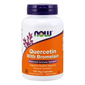 NOW FOODS Quercetin with Bromelain, 120 Veg Capsules - Quercetina e Bromelina - Foto 1 di 2