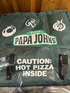antike Papa Johns Pizzabüte, 25 Jahre altes Design Layout mit Gemüse - Bild 1 von 3
