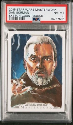 Count Dooku - 2015 Star Wars Masterwork Sketch Card by Dan Gorman   PSA 8 - Image 1 of 2