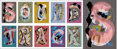 JACQUELINE DITT -  Soundtrack 1-10 limit.Drucke Original Grafiken signiert  - Bild 1 von 4