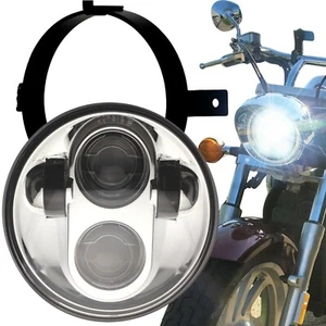 Kit de faros de proyección LED de 5 3/4" para Honda VTX 1300 1800 C/N/R/S/T cromo - Imagen 1 de 4