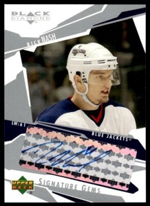 2003-04 Upper Deck Black Diamond Signature Gems Rick Nash Auto Columbus Blue