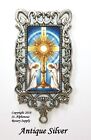 One MEGA Large Rosary Center  Eucharist Monstrance Choice of Silver/ Bronze