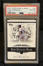 2007 TOPPS MILESTONES ALEX RODRIGUEZ 8th STOLEN BASE /150 PSA 10 ( POP 1 )