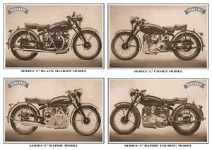 VINCENT Poster Rapide Black Shadow Comet C Series Suitable to Frame #1 - Picture 1 of 1