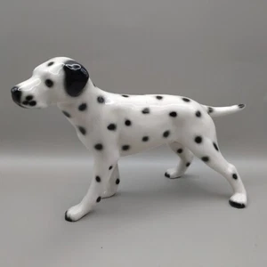 Vintage Unmarked Ceramic Dalmation Dog Figurine Unknown Origin W23cm x H14cm VGC - Picture 1 of 9