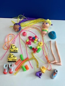 RARE vintage Betty Spaghetty Spaghetti DOLLS SPARES Set beads shoes heads legs - Picture 1 of 9